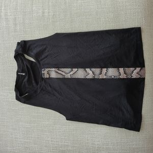 Ultracor black tank with snakeskin strip detail, SM
